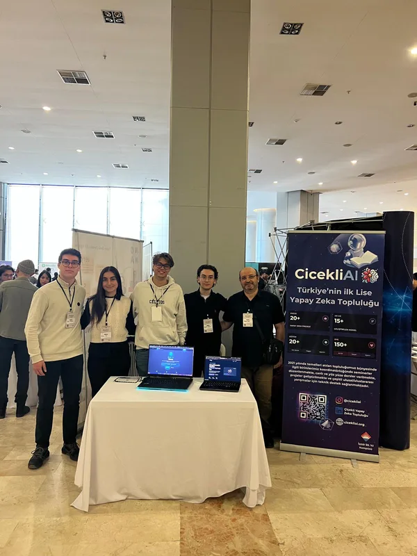 ÇiçekliAI members at their exhibition stand